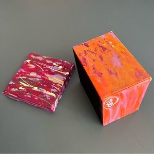 Painted canvas gift 🎁 or storage box 📦